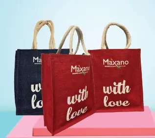 Reusable Gift Bags - With Love Print (Red)