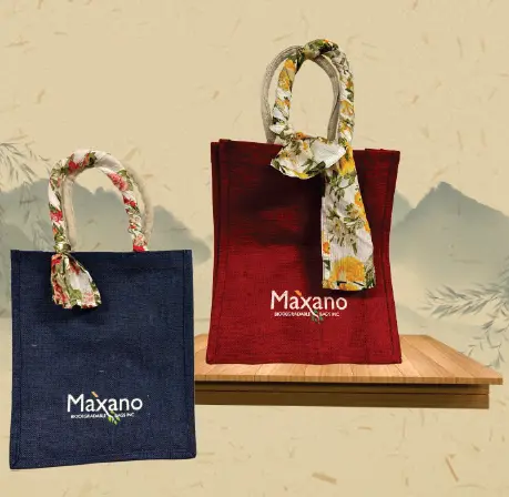 Reusable Gift Bags with Scarf (Red)
