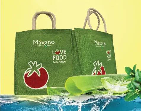 Reusable Grocery Shopping Bag -  Love Food Print (Black, Medium)